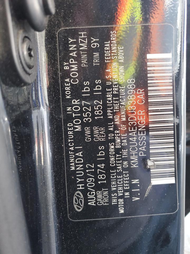 2013 Hyundai Accent Gls VIN: KMHCU4AE3DU338988 Lot: 70887365