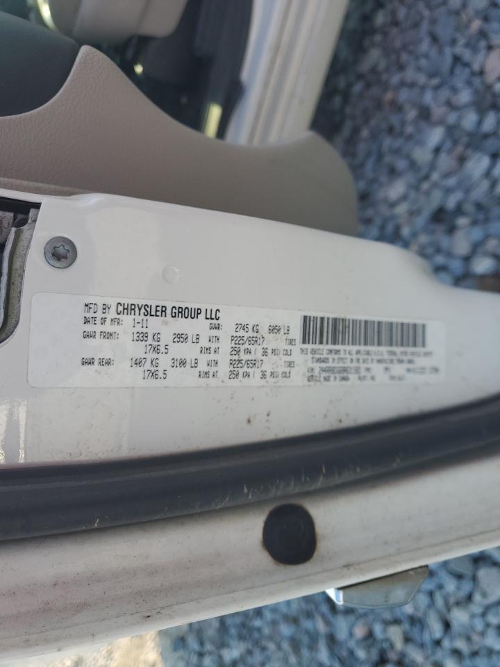 2011 Chrysler Town & Country Touring L VIN: 2A4RR8DG6BR631583 Lot: 81394995