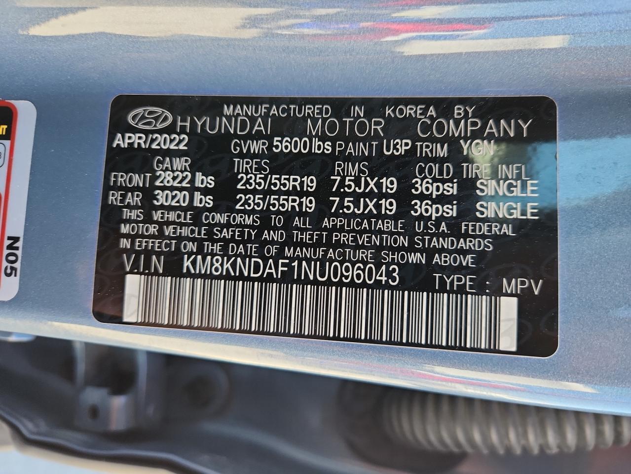 2022 Hyundai Ioniq 5 Sel VIN: KM8KNDAF1NU096043 Lot: 80699345