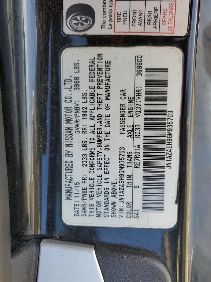 2016 Nissan 370Z Base VIN: JN1AZ4EH9GM935703 Lot: 71732175