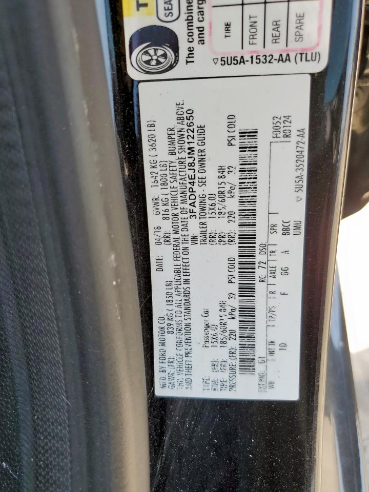 2018 Ford Fiesta Se VIN: 3FADP4EJ8JM122650 Lot: 80885325