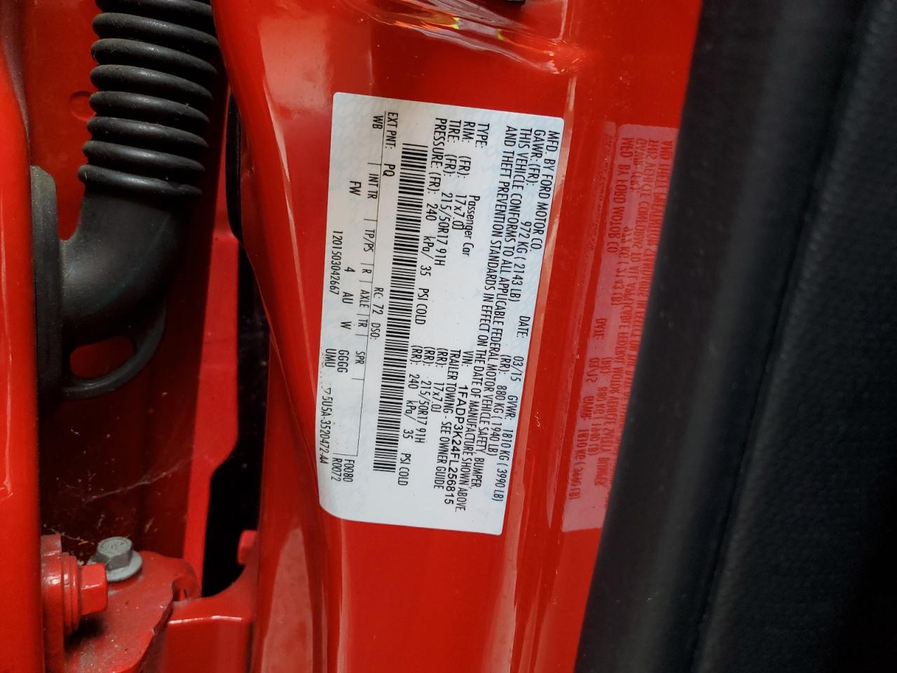 2015 Ford Focus Se VIN: 1FADP3K24FL256815 Lot: 81771395