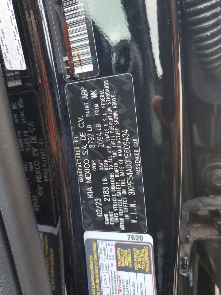 2023 Kia Forte Gt Line VIN: 3KPF54AD0PE609434 Lot: 84416625