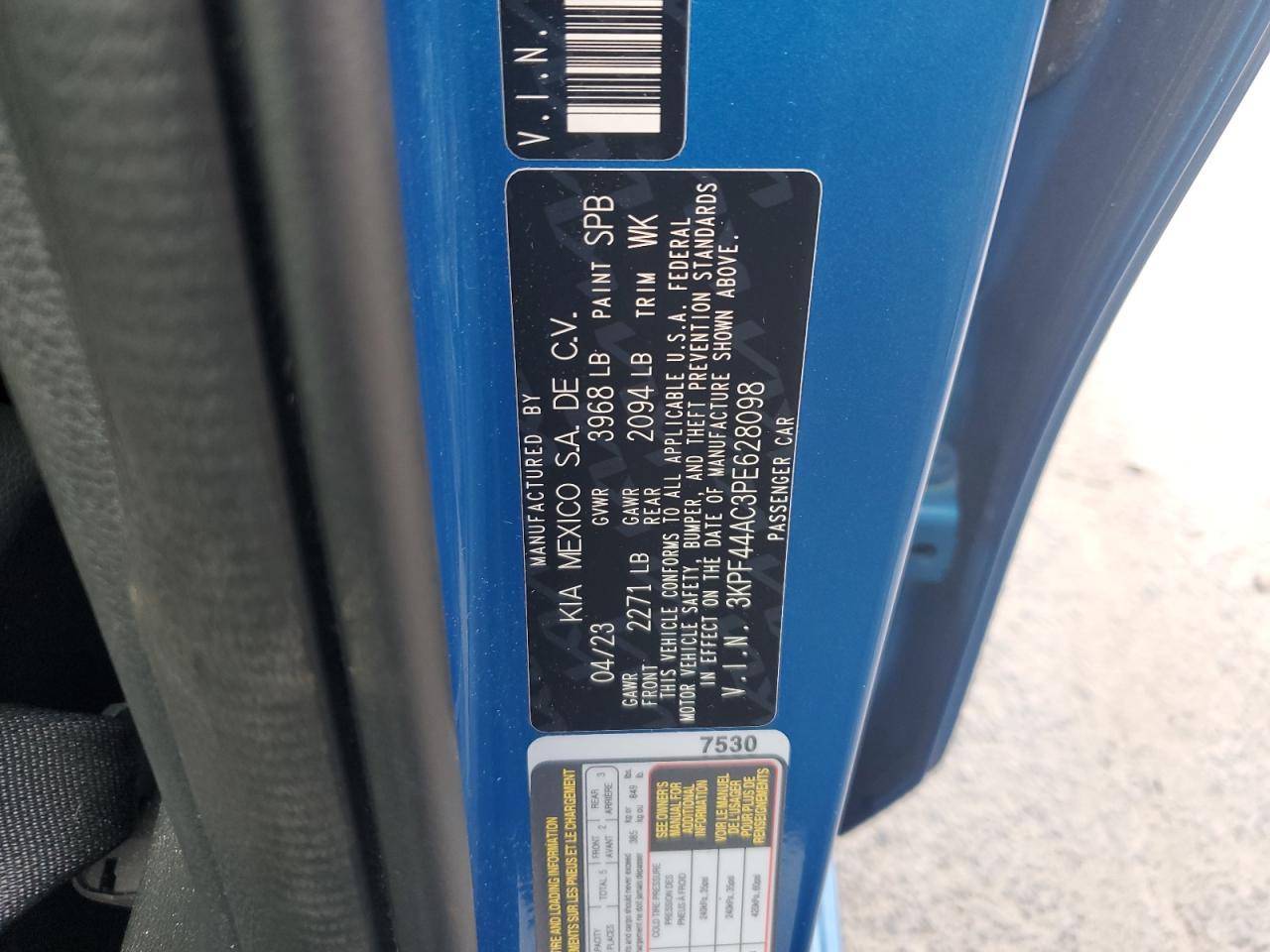 2023 Kia Forte Gt VIN: 3KPF44AC3PE628098 Lot: 84584565