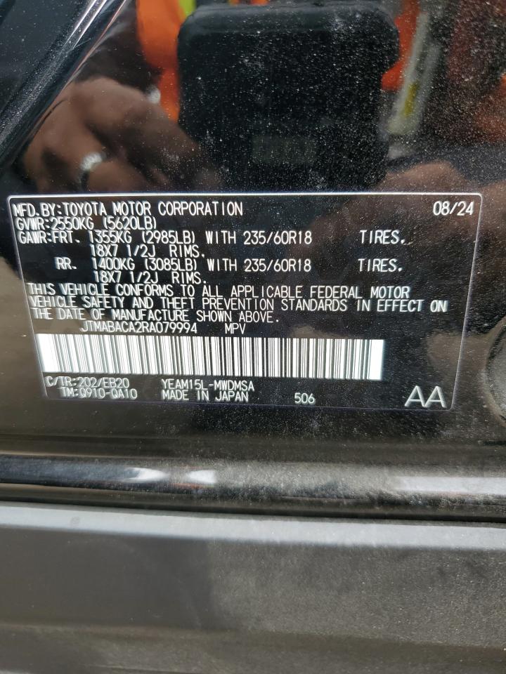 2024 Toyota Bz4X Xle VIN: JTMABACA2RA079994 Lot: 80858055