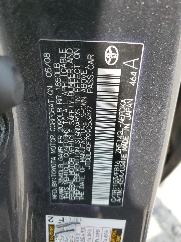2009 Toyota Corolla Base VIN: JTDBL40E799053497 Lot: 84623765