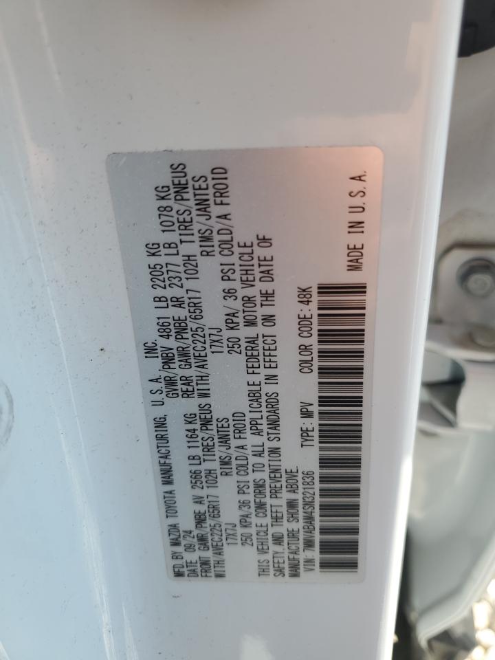 2025 Mazda Cx-50 Select VIN: 7MMVABAM4SN321836 Lot: 80527755