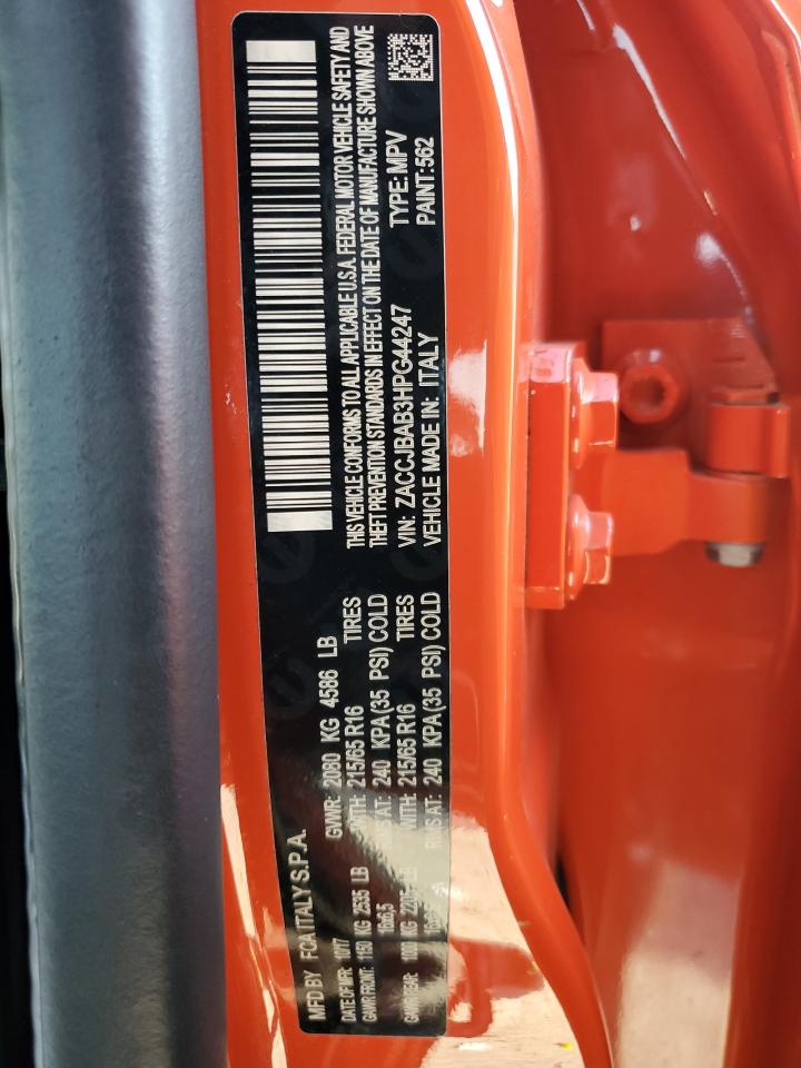 2017 Jeep Renegade Sport VIN: ZACCJBAB3HPG44247 Lot: 80662175