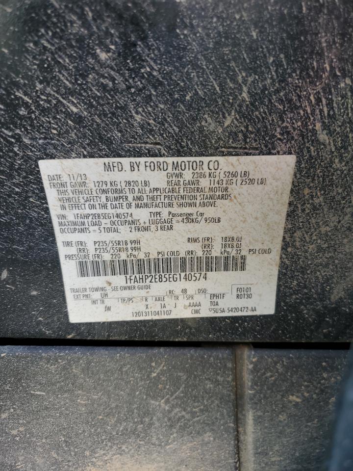 2014 Ford Taurus Sel VIN: 1FAHP2E85EG140574 Lot: 80495105
