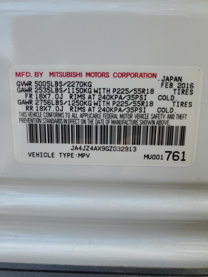 2016 Mitsubishi Outlander Gt VIN: JA4JZ4AX9GZ032913 Lot: 80810635