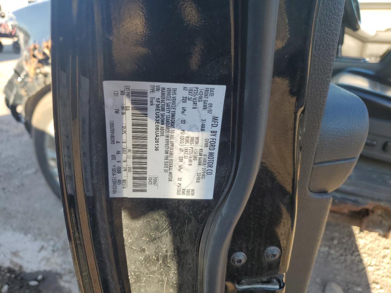 2008 Ford Explorer Sport Trac Limited VIN: 1FMEU53E08UA28136 Lot: 84622375