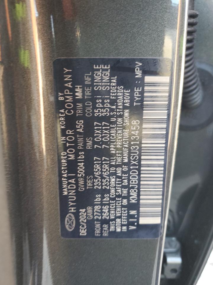 2025 Hyundai Tucson Blue VIN: KM8JBDD1XSU313458 Lot: 81143075