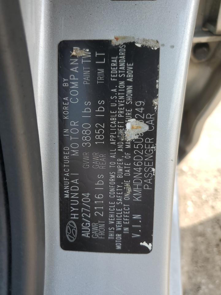 2005 Hyundai Elantra Gls VIN: KMHDN46D25U973249 Lot: 81122565