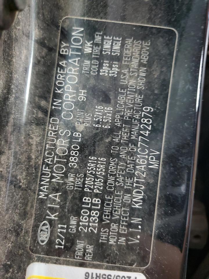 2012 Kia Soul + VIN: KNDJT2A61C7742879 Lot: 70489395