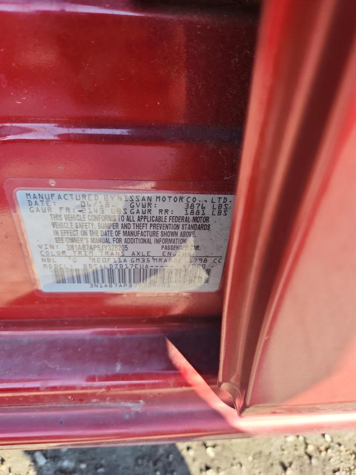 2018 Nissan Sentra S VIN: 3N1AB7AP5JY328205 Lot: 81564135