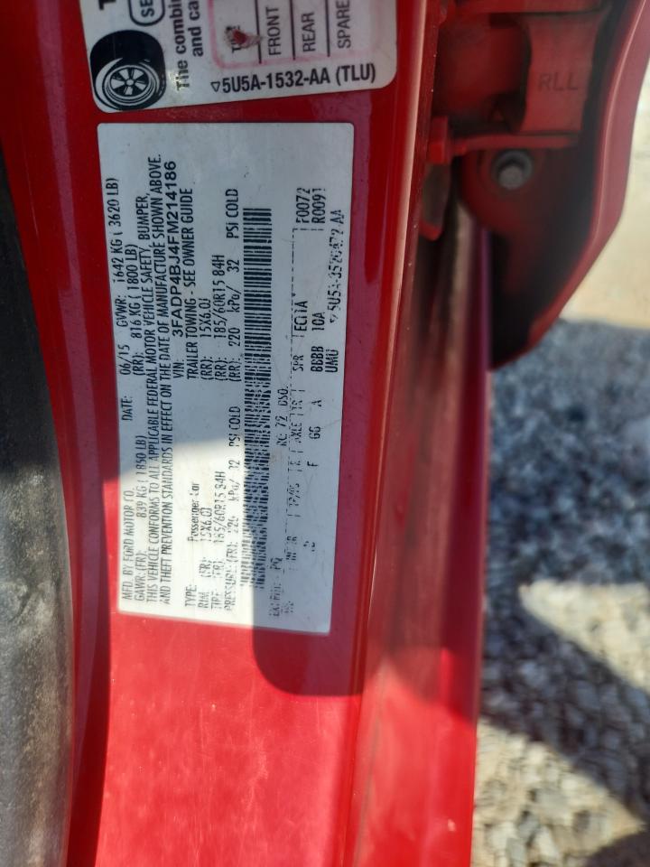 2015 Ford Fiesta Se VIN: 3FADP4BJ4FM214186 Lot: 71651525
