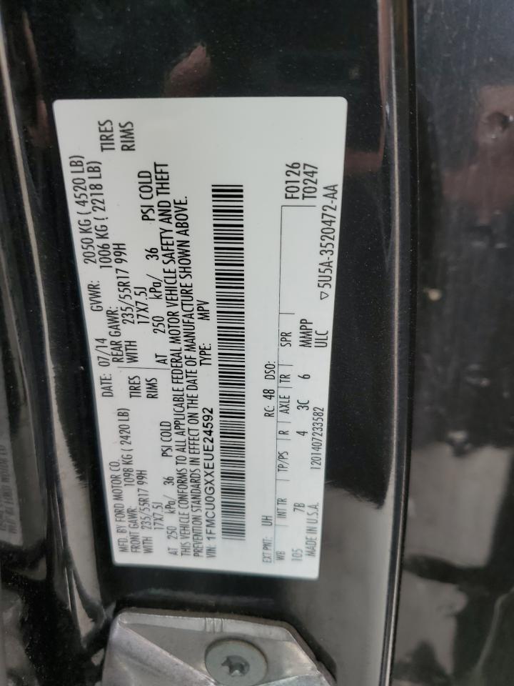 2014 Ford Escape Se VIN: 1FMCU0GXXEUE24592 Lot: 81490305