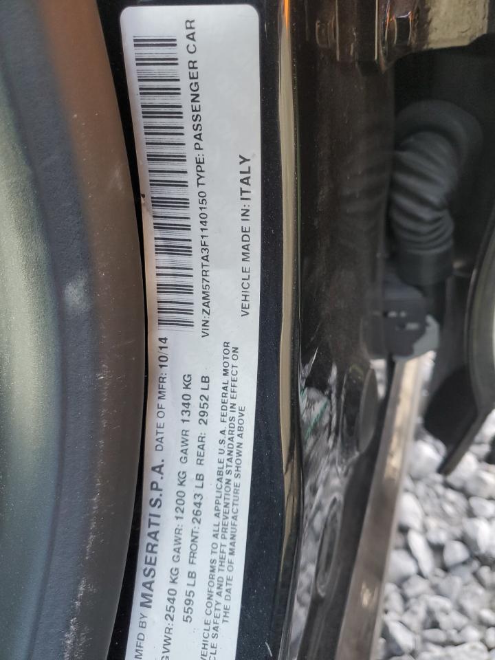 2015 Maserati Ghibli S VIN: ZAM57RTA3F1140150 Lot: 80497425