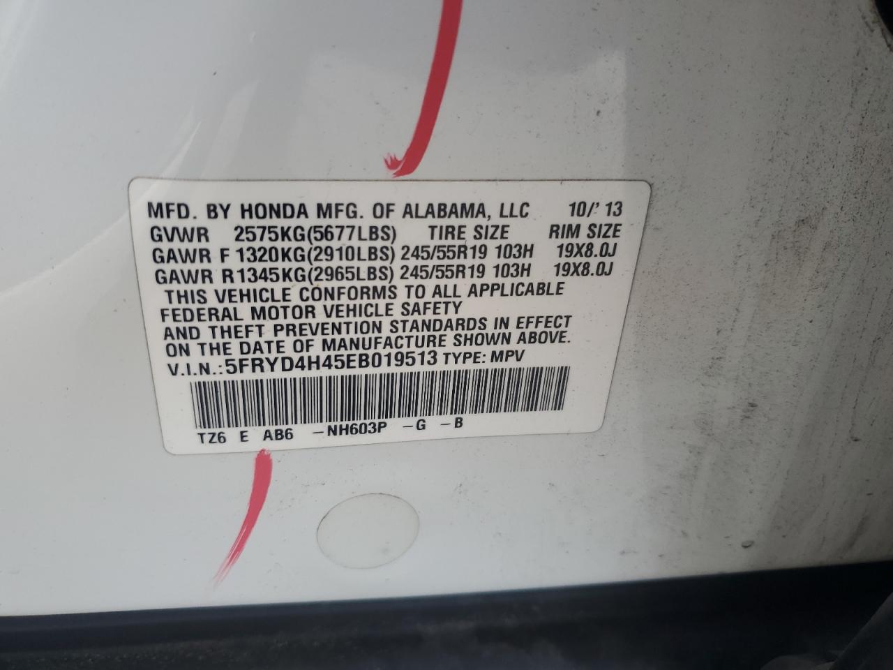 2014 Acura Mdx Technology VIN: 5FRYD4H45EB019513 Lot: 80740715