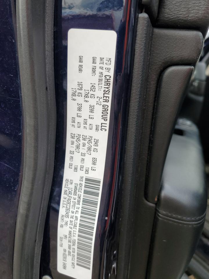 2012 Jeep Grand Cherokee Laredo VIN: 1C4RJFAG9CC263495 Lot: 71842315