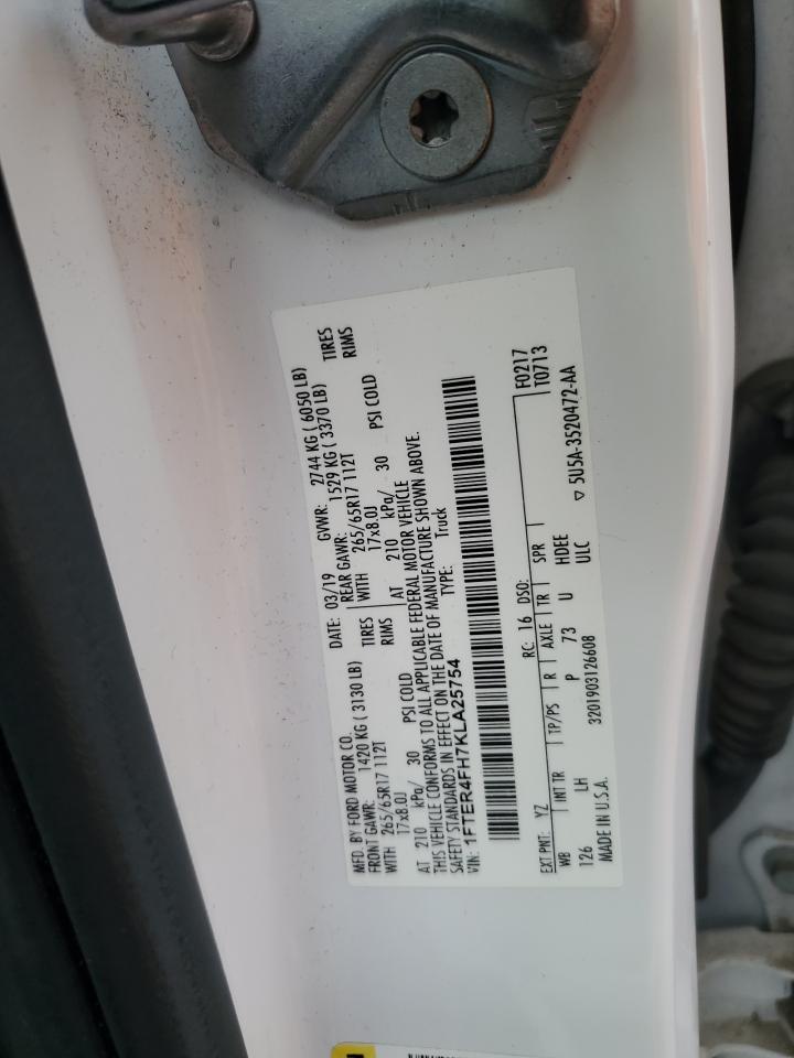 2019 Ford Ranger Xl VIN: 1FTER4FH7KLA25754 Lot: 84457825