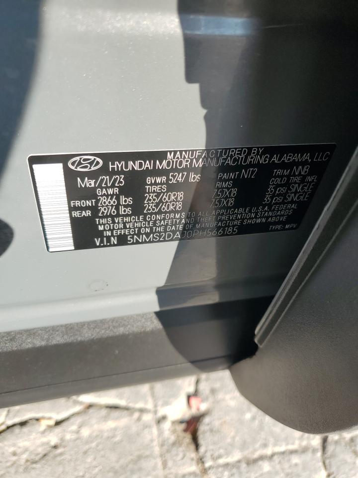 2023 Hyundai Santa Fe Sel VIN: 5NMS2DAJ0PH566185 Lot: 81270415