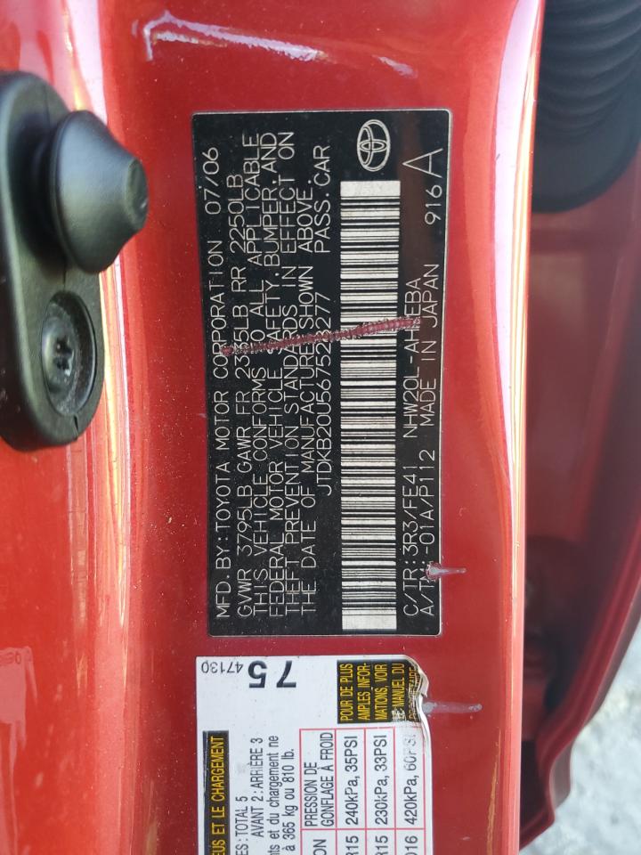2006 Toyota Prius VIN: JTDKB20U567528277 Lot: 81339615