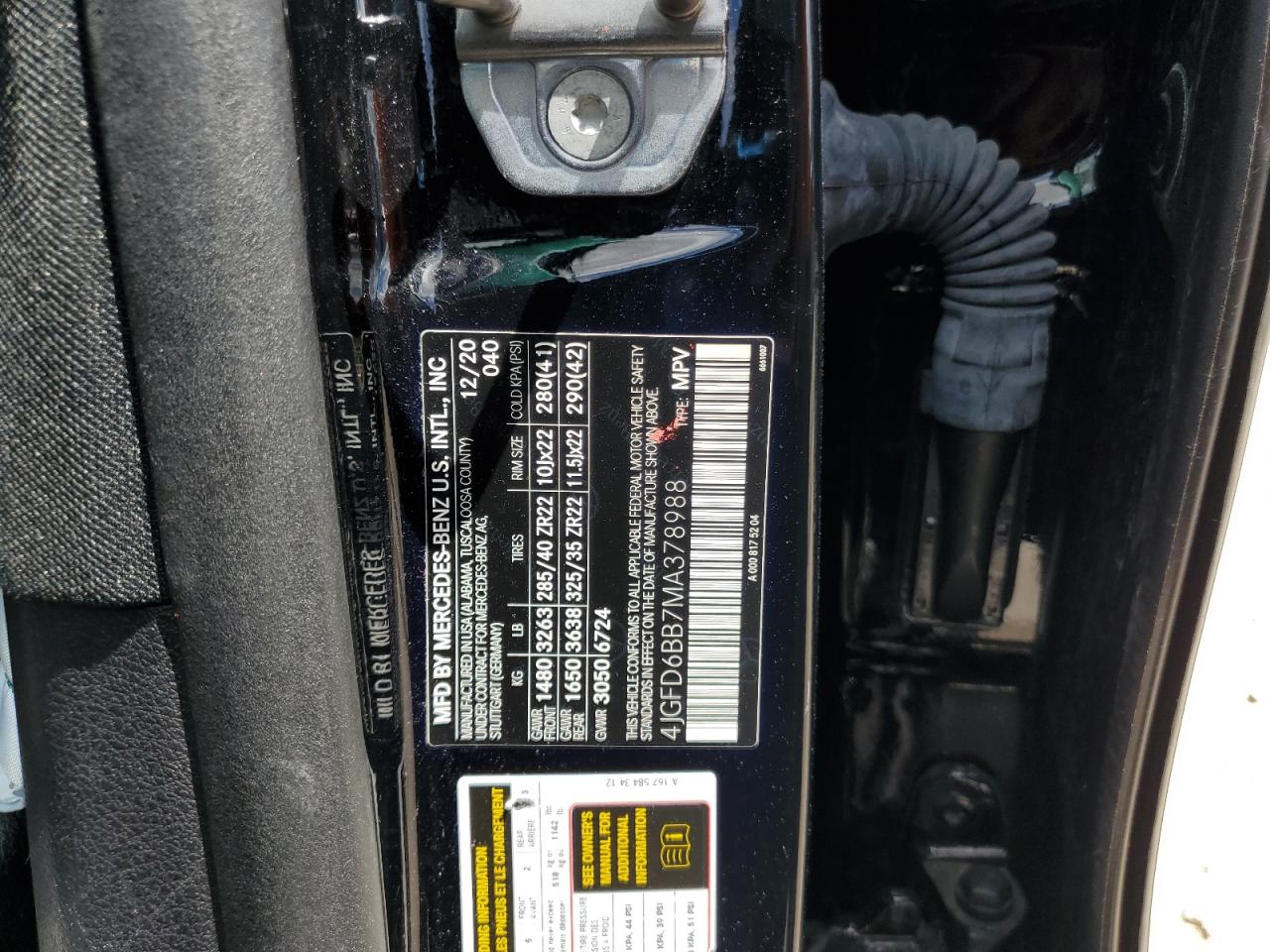 2021 Mercedes-Benz Gle Coupe Amg 53 4Matic VIN: 4JGFD6BB7MA378988 Lot: 83956125