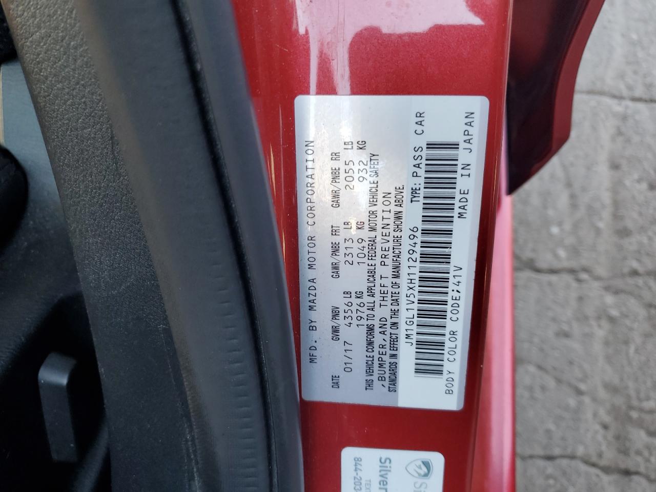 2017 Mazda 6 Touring VIN: JM1GL1V5XH1129496 Lot: 70479755