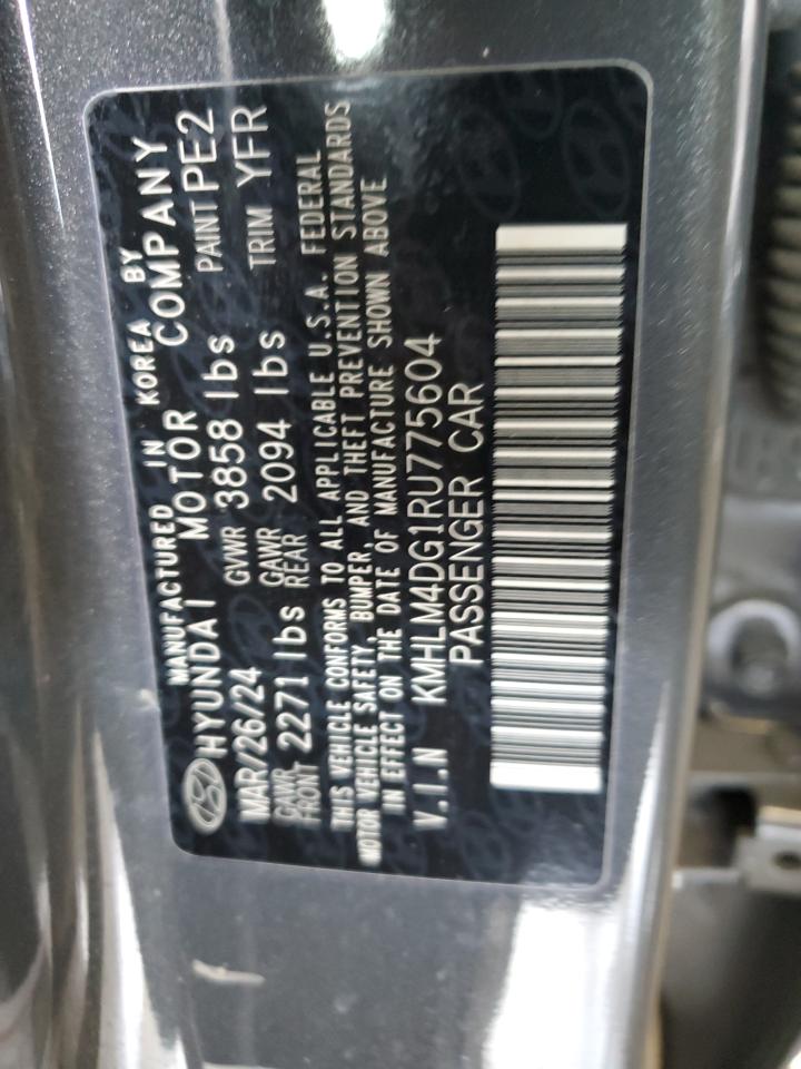 2024 Hyundai Elantra Sel VIN: KMHLM4DG1RU775604 Lot: 82133085