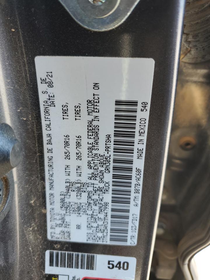 2021 Toyota Tacoma Double Cab VIN: 3TMCZ5AN3MM447998 Lot: 80659315