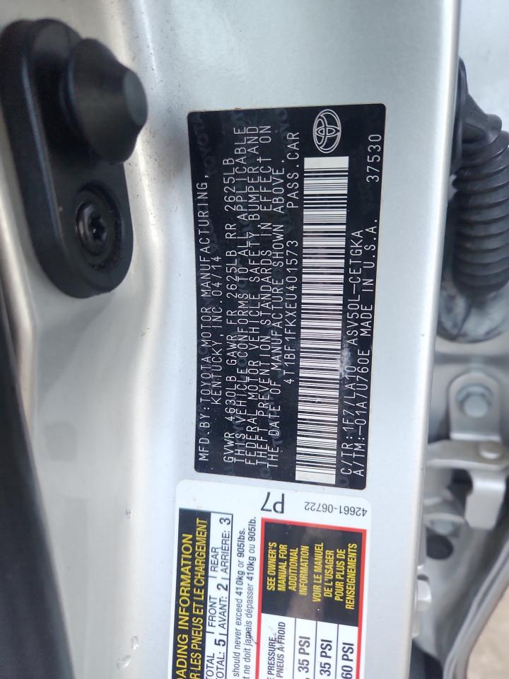 2014 Toyota Camry L VIN: 4T1BF1FKXEU401573 Lot: 84536805