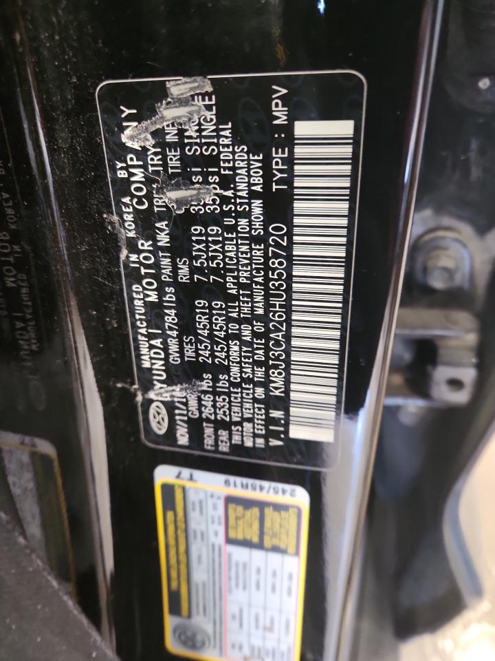 2017 Hyundai Tucson Limited VIN: KM8J3CA26HU358720 Lot: 83766715