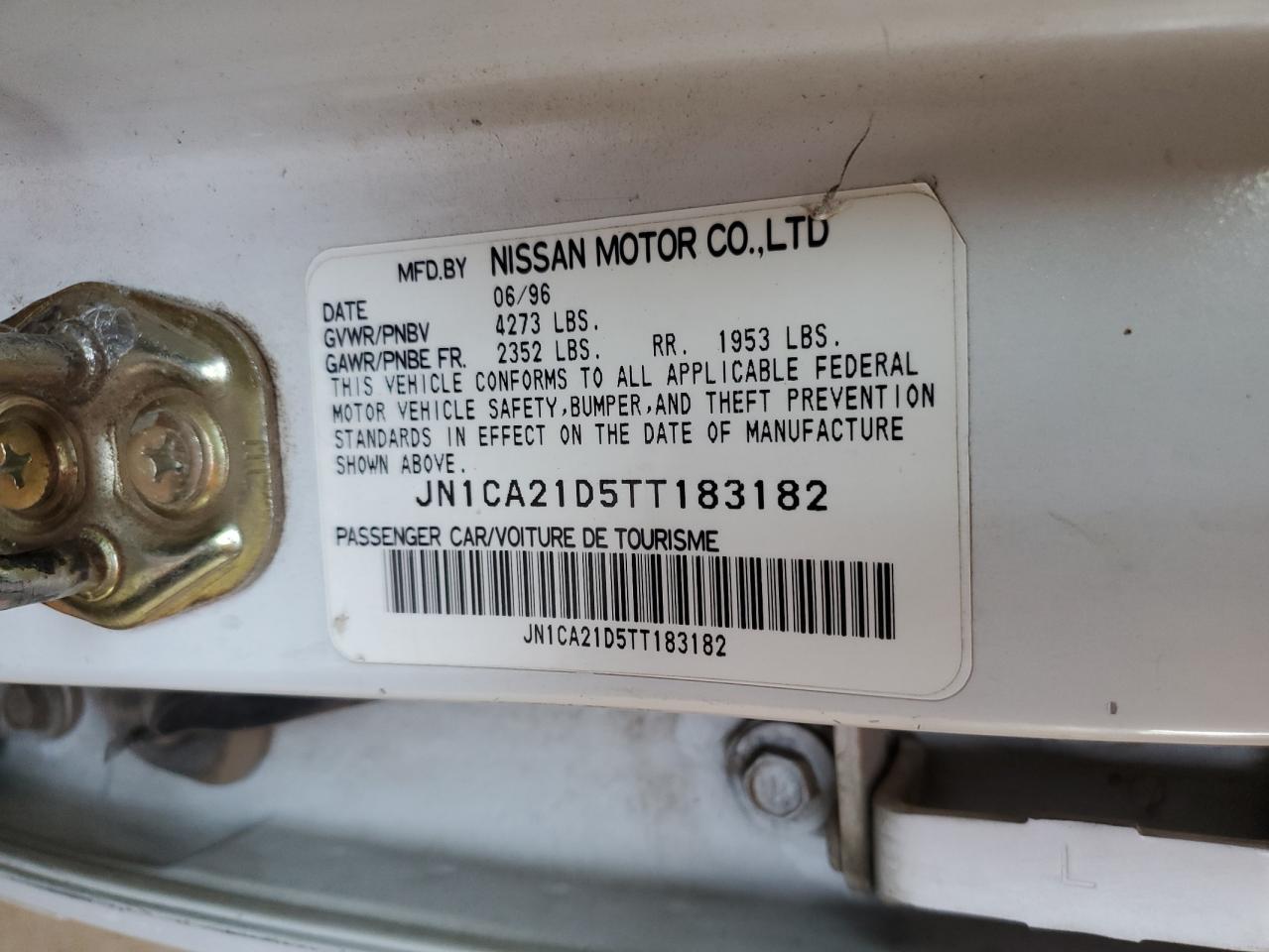 1996 Nissan Maxima Gle VIN: JN1CA21D5TT183182 Lot: 81762545