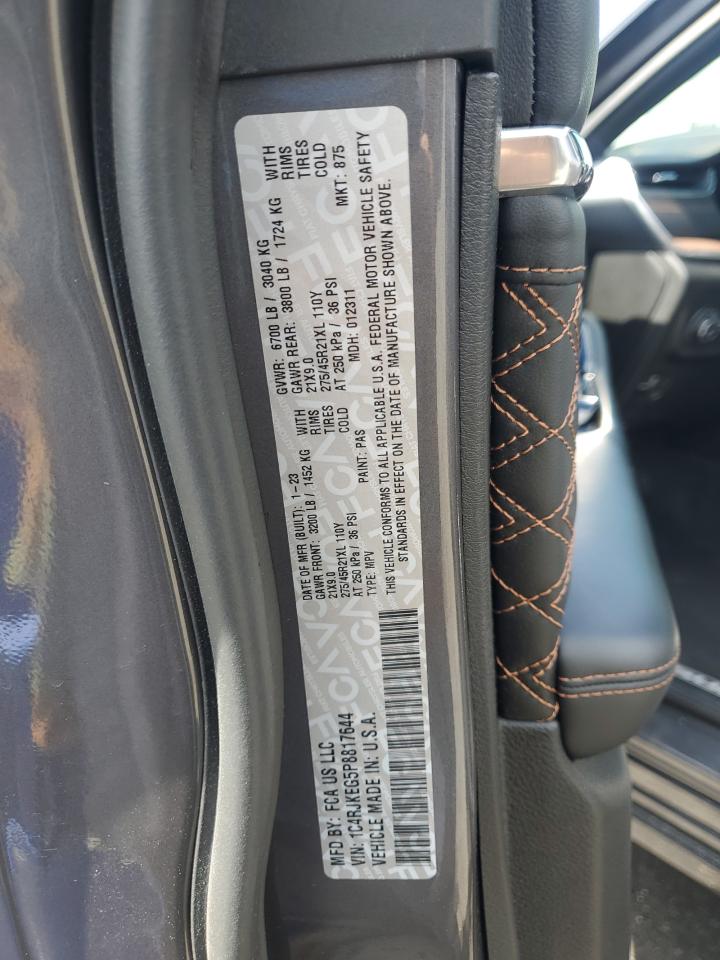 2023 Jeep Grand Cherokee L Summit VIN: 1C4RJKEG5P8817644 Lot: 70908095