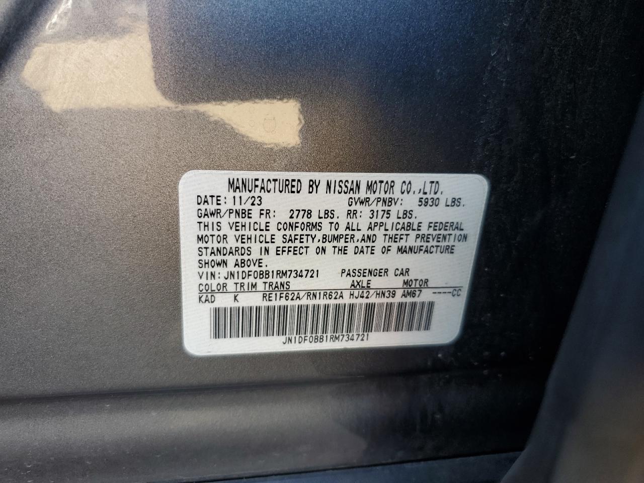 2024 Nissan Ariya Evolve+ VIN: JN1DF0BB1RM734721 Lot: 84777245