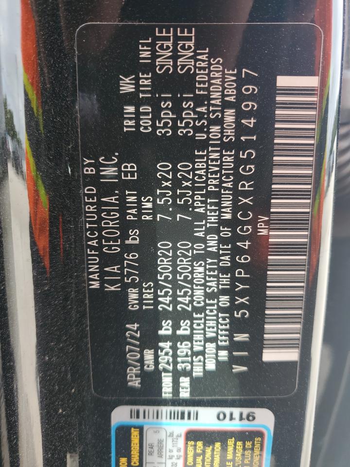 2024 Kia Telluride S VIN: 5XYP64GCXRG514997 Lot: 71467655