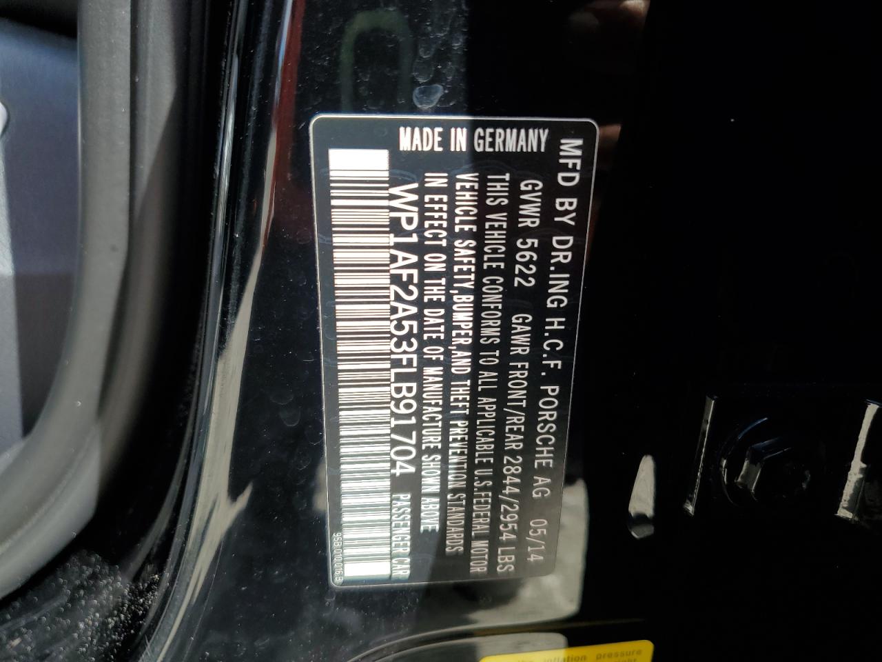 2015 Porsche Macan Turbo VIN: WP1AF2A53FLB91704 Lot: 84236715