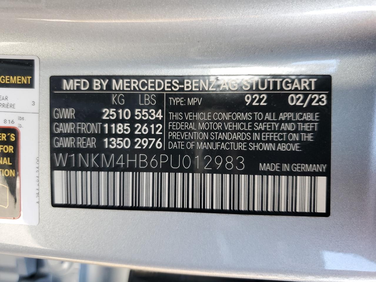 2023 Mercedes-Benz Glc 300 4Matic VIN: W1NKM4HB6PU012983 Lot: 81245185