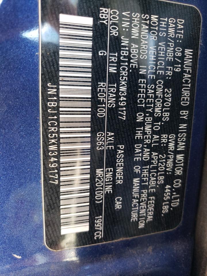 2019 Nissan Rogue Sport S VIN: JN1BJ1CR5KW349177 Lot: 80988775