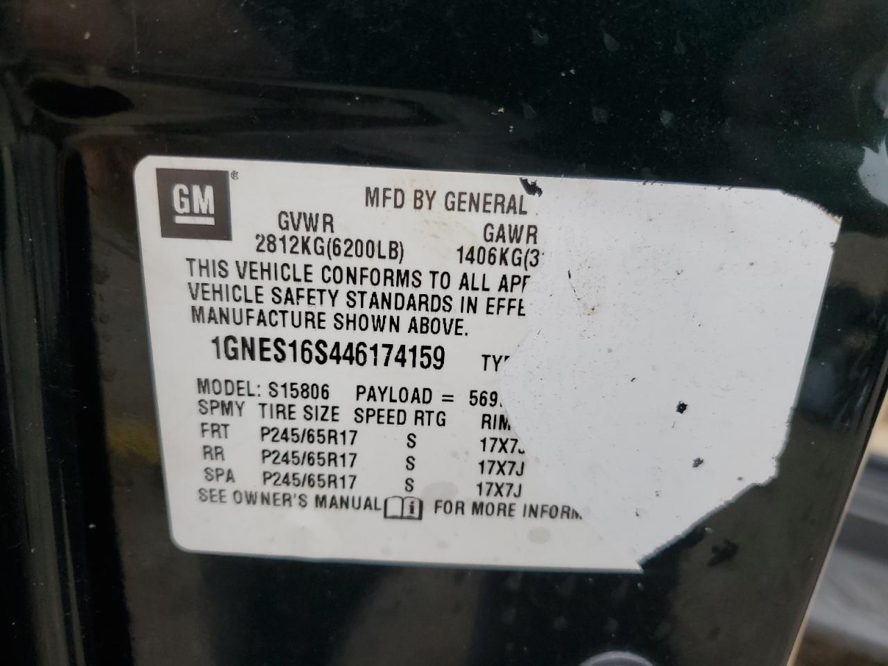 2004 Chevrolet Trailblazer Ext Ls VIN: 1GNES16S446174159 Lot: 80197545