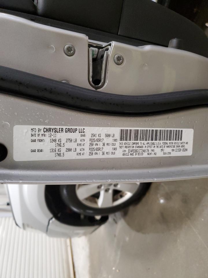 2012 Dodge Journey Sxt VIN: 3C4PDDBG1CT240170 Lot: 81499885