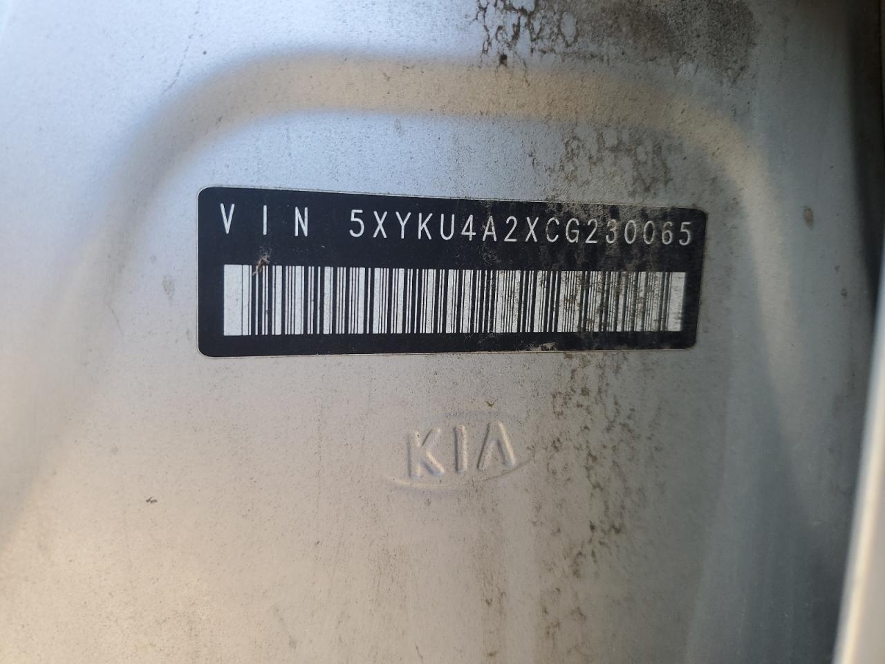 2012 Kia Sorento Ex VIN: 5XYKU4A2XCG230065 Lot: 71105775