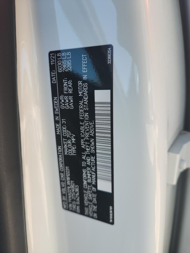 2022 Volvo Xc90 T6 Inscription VIN: YV4A221LXN1812231 Lot: 81284265