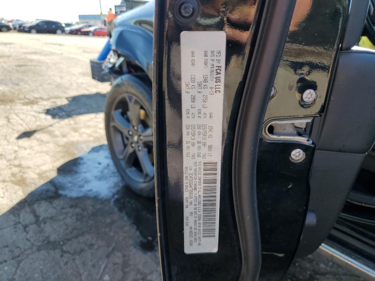 2019 Dodge Journey Crossroad VIN: 3C4PDDGG4KT858509 Lot: 84637075