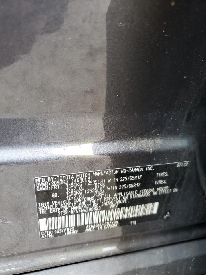 2022 Toyota Rav4 Le VIN: 2T3F1RFV4NW289823 Lot: 82079305