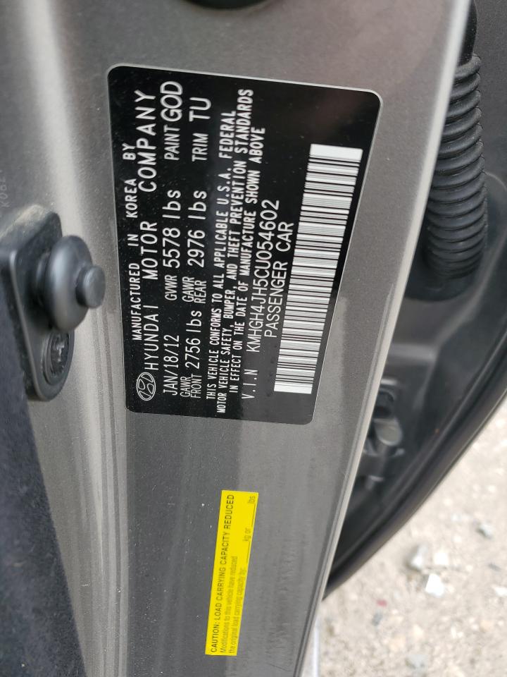 2012 Hyundai Equus Signature VIN: KMHGH4JH5CU054602 Lot: 71089725