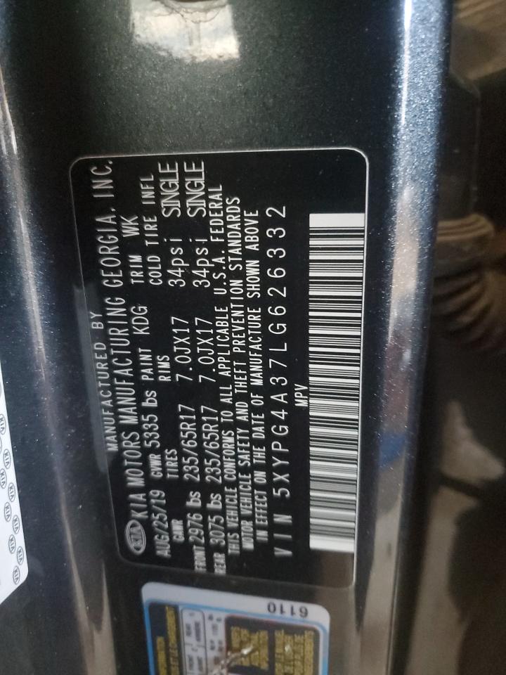 2020 Kia Sorento L VIN: 5XYPG4A37LG626332 Lot: 81133715