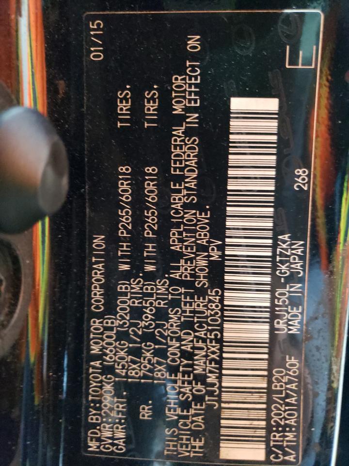 2015 Lexus Gx 460 Premium VIN: JTJJM7FXXF5103845 Lot: 81581425