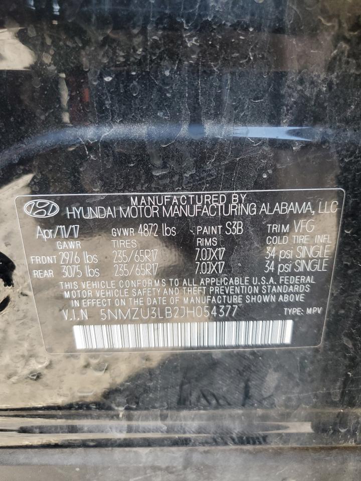 2018 Hyundai Santa Fe Sport VIN: 5NMZU3LB2JH054377 Lot: 81896415